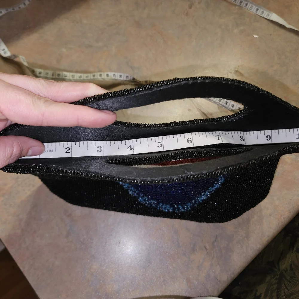 Vintage RARE Pepsi Cola (black) Hand Beaded UNUSED purse - Picture 9 of 9